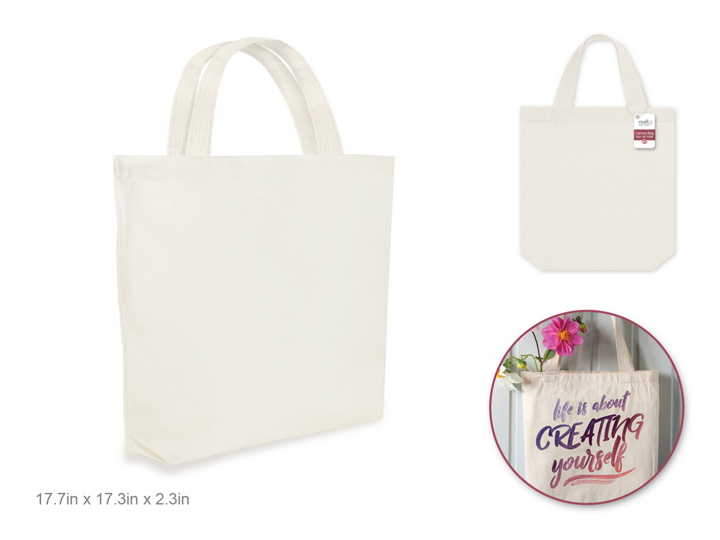 Canvas Bag 17x17x2.3" Natural