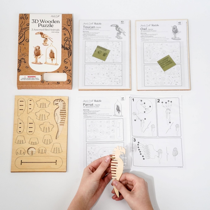 3D Wood Model Bundle Pack: Birds
