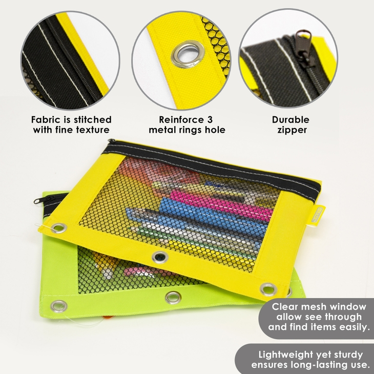Trousse zippée 3 trous