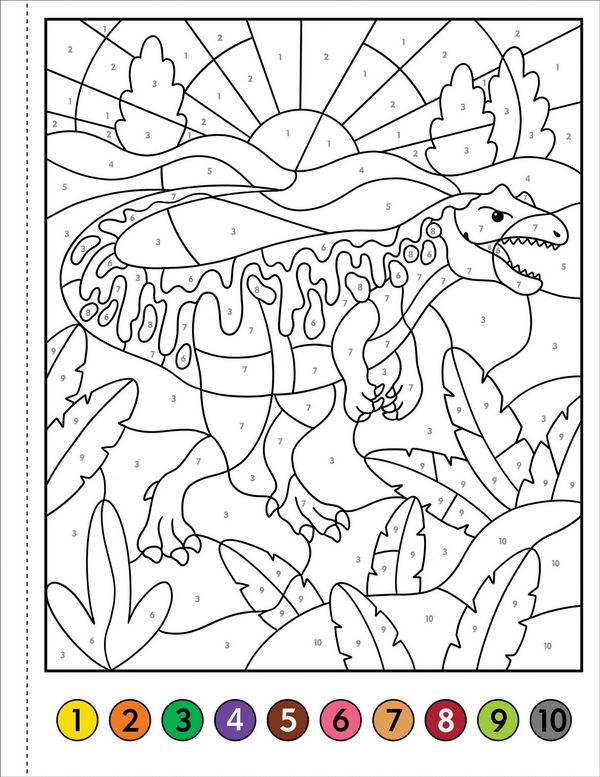 Dinosaure à peindre par numéros