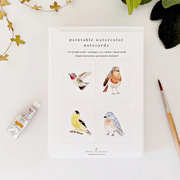 Watercolour Paintable Notecards by Emily Lex Studio