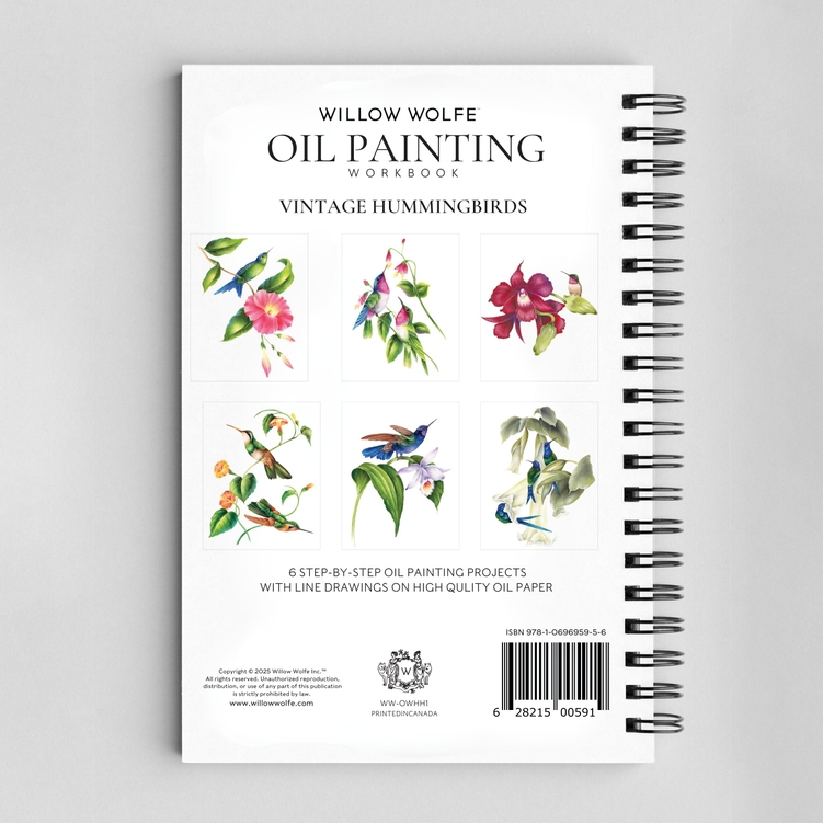 Cahier d'exercices de peinture à l'huile Willow Wolfe