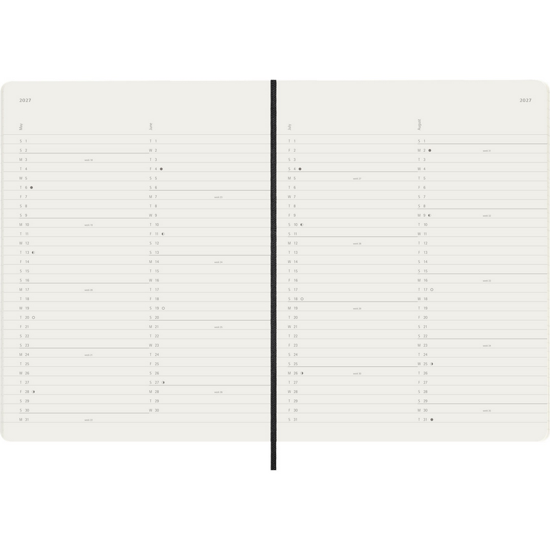 Carnet Moleskine agenda mensuel souple