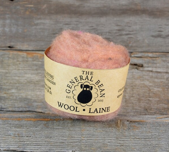 The General Bean Wool Roving - 25 g, Made in Canada