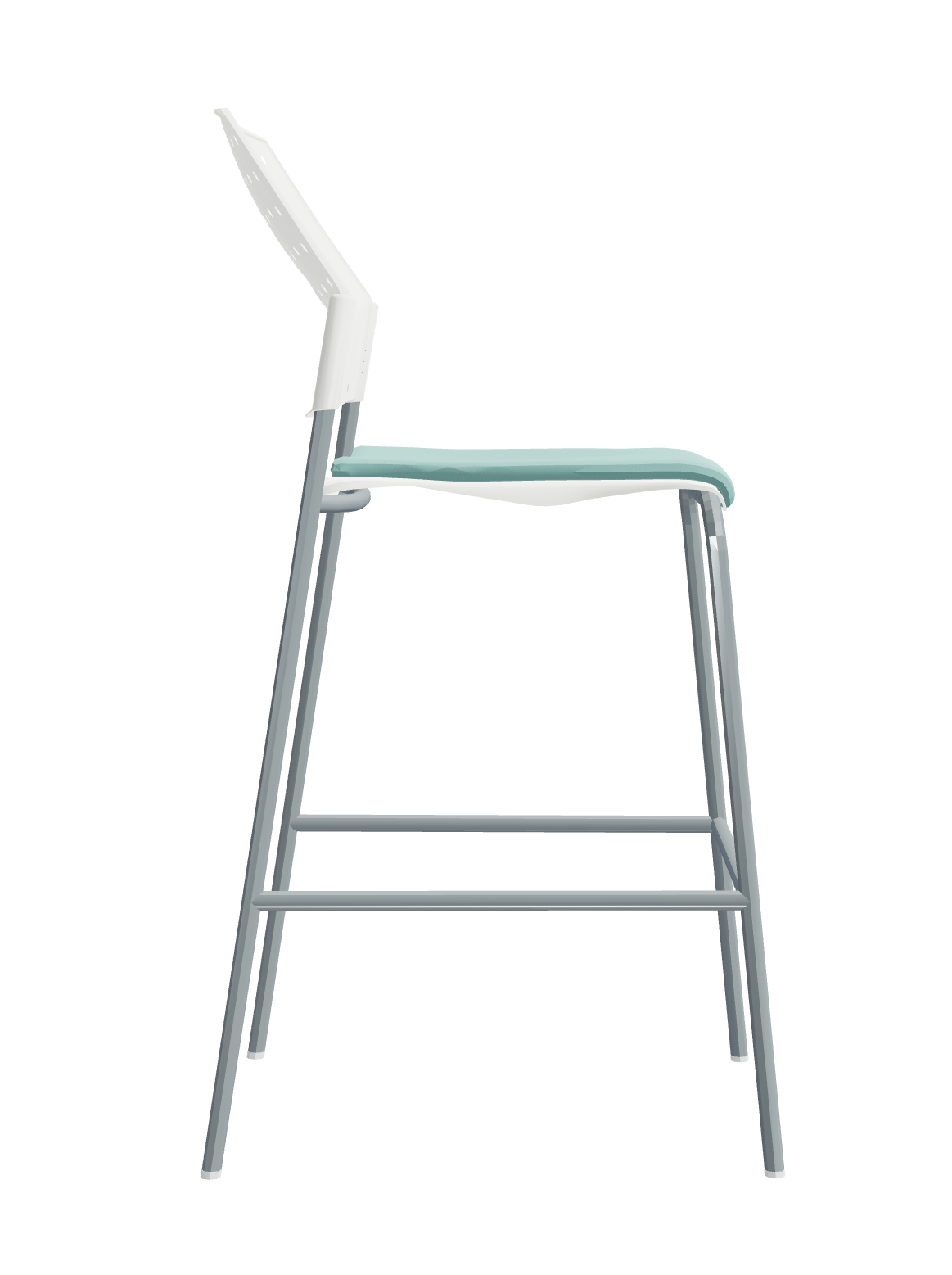 Sonic™ Armless Bar Stool, Upholstered Seat & Polypropylene Back (6559)