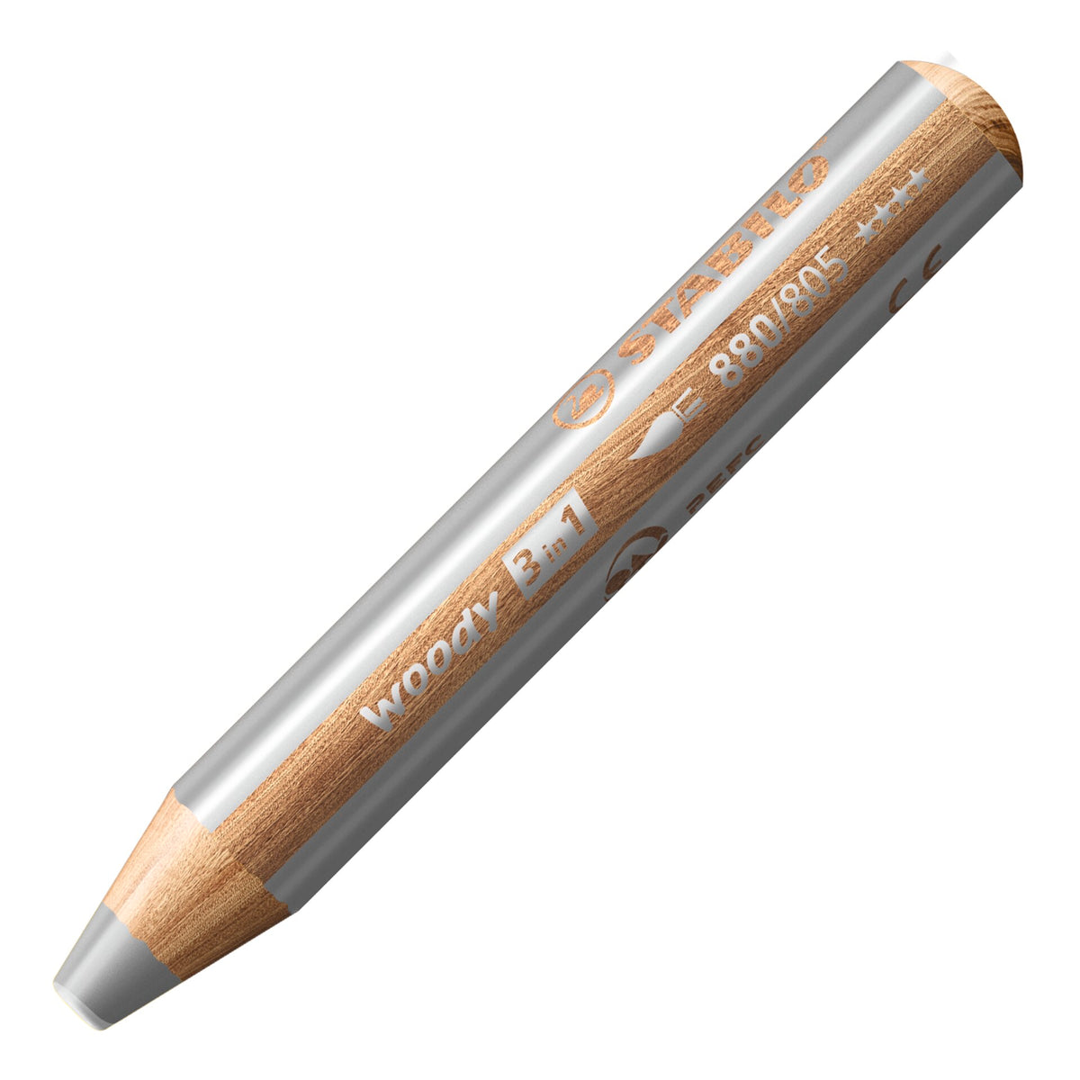 STABILO woody 3-in-1 pencil — Silver
