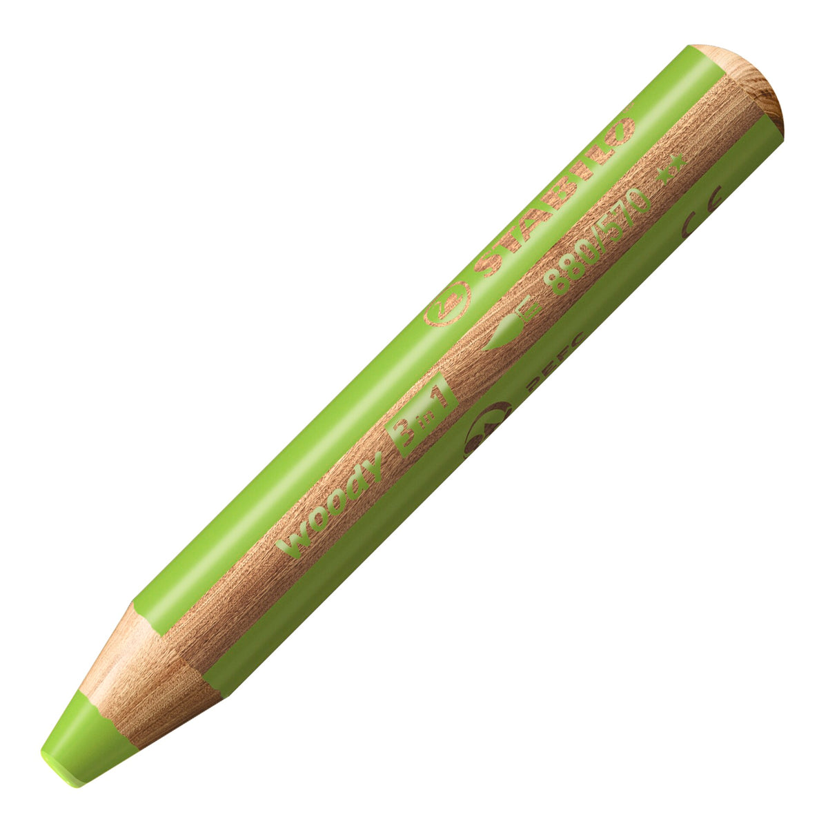 STABILO woody 3-in-1 pencil — Leaf Green