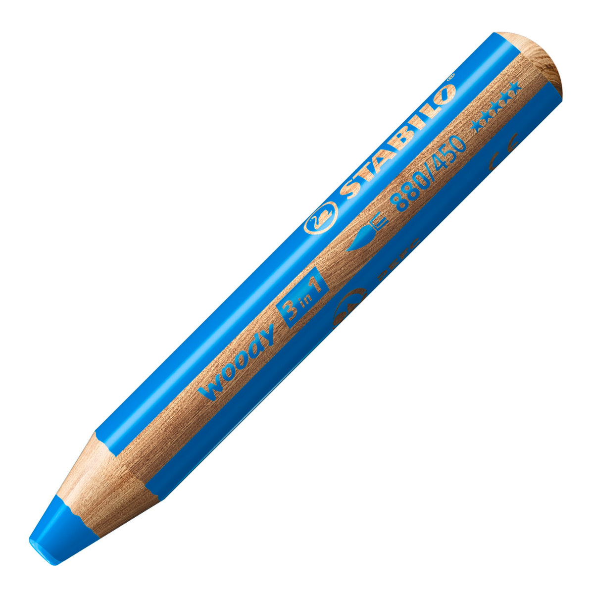 STABILO woody 3-in-1 pencil — Cyan Blue