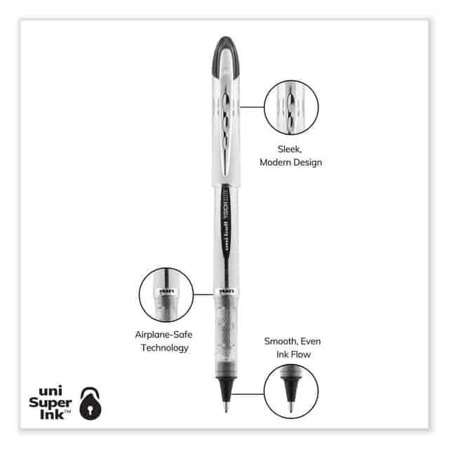 Uniball pen refill, Vision Elite Bold Black 2/pk