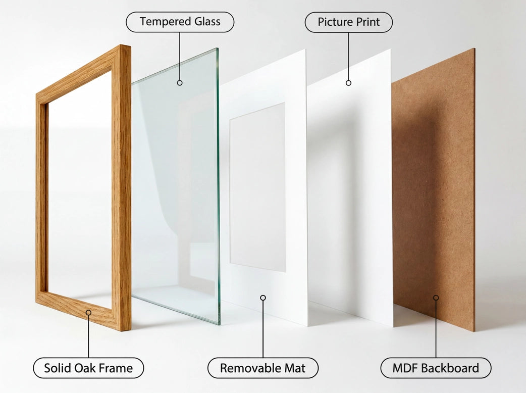 Natural Real Oak Frames