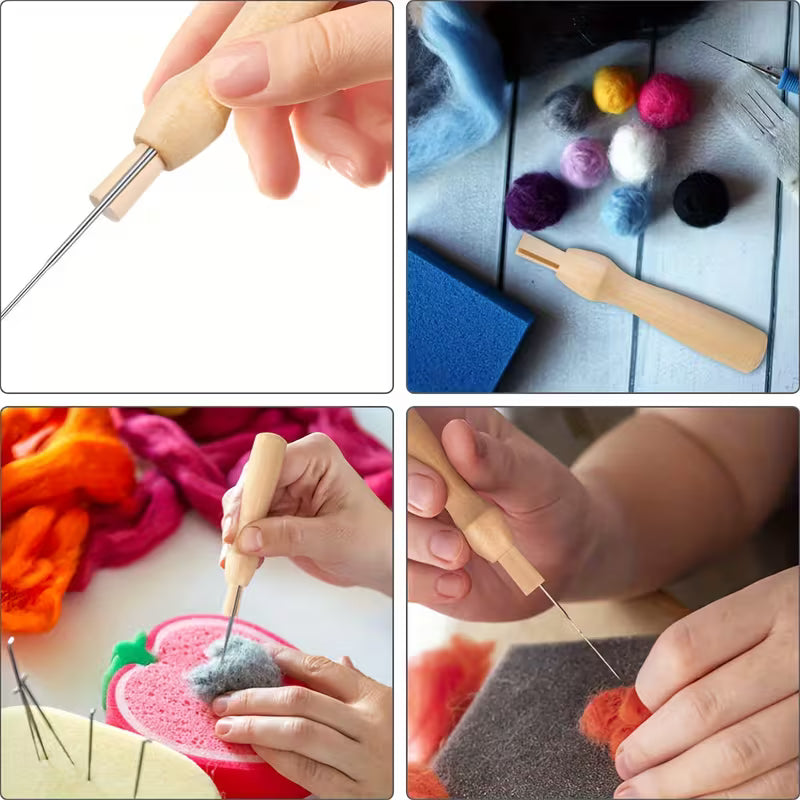 Needle Felting Wood Handle