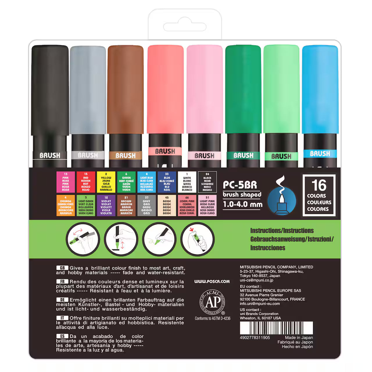 Posca Brush Marker Sets