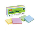 Redi-Tag Recycled Self-Stick Notes — 3" × 3", Pastel Assorted