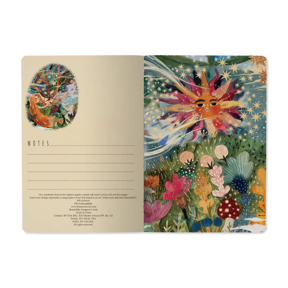 Bruno Visconti Electric Fantasy lined notebook, view 3