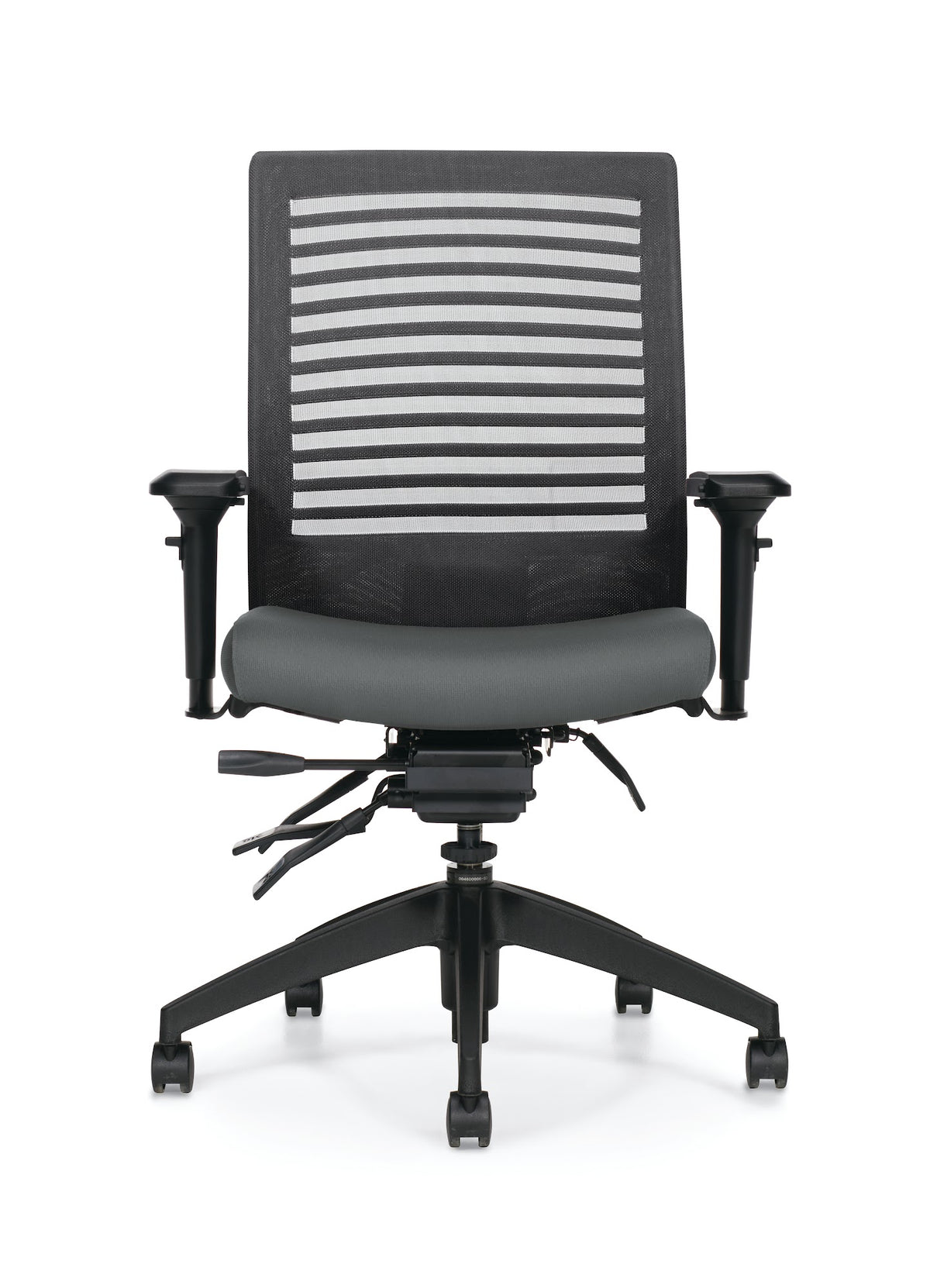 Basics Elora Mid Back Multi-Tilter Mesh Office Chair, Grand Fabric, Petite Seat – front view