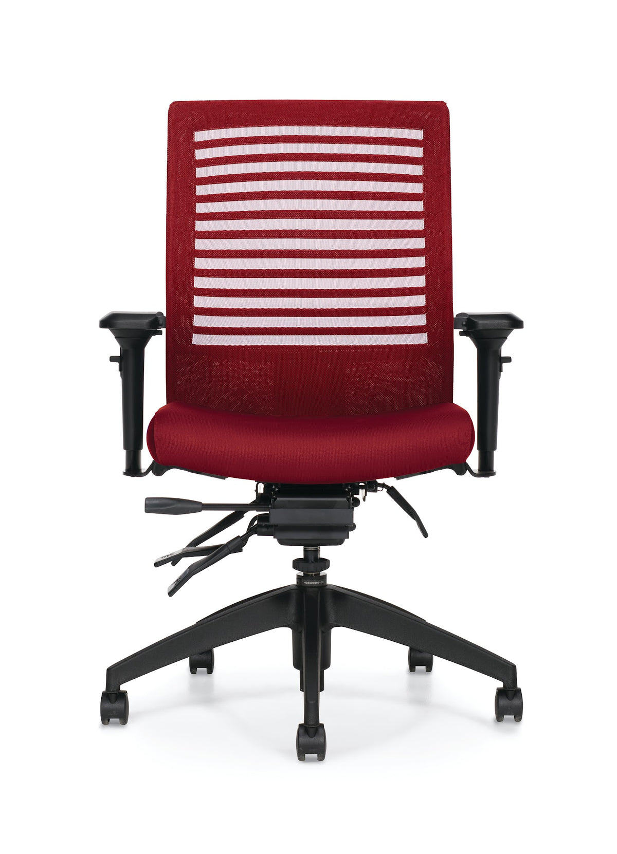 Basics Elora Mid Back Multi-Tilter Mesh Office Chair, Prism Fabric, Petite Seat – front view