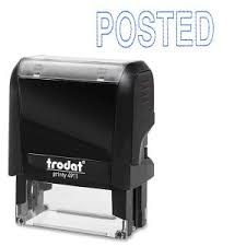Trodat Blue Posted Self Inking Stamp - TRO11349