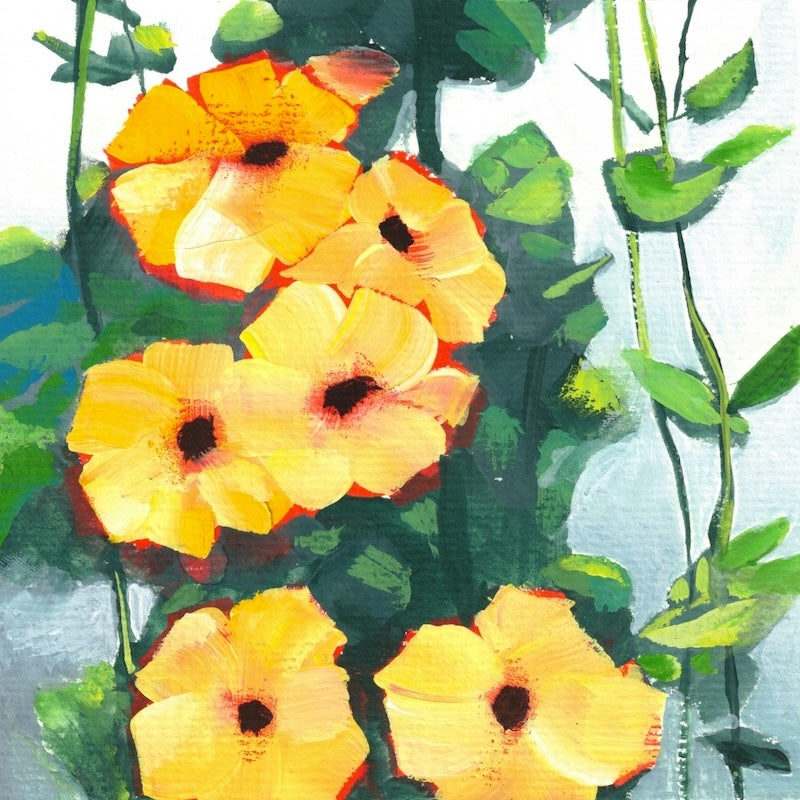 Intro to Gouache - Black Eyed Susans