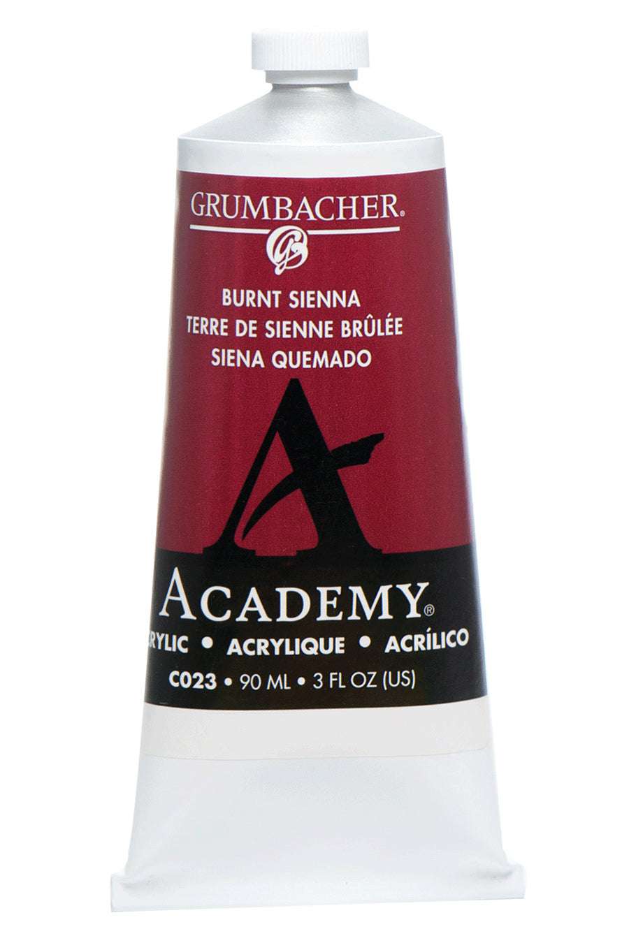 Grumbacher Academy Acrylic paint, Burnt Sienna, 90 ml tube