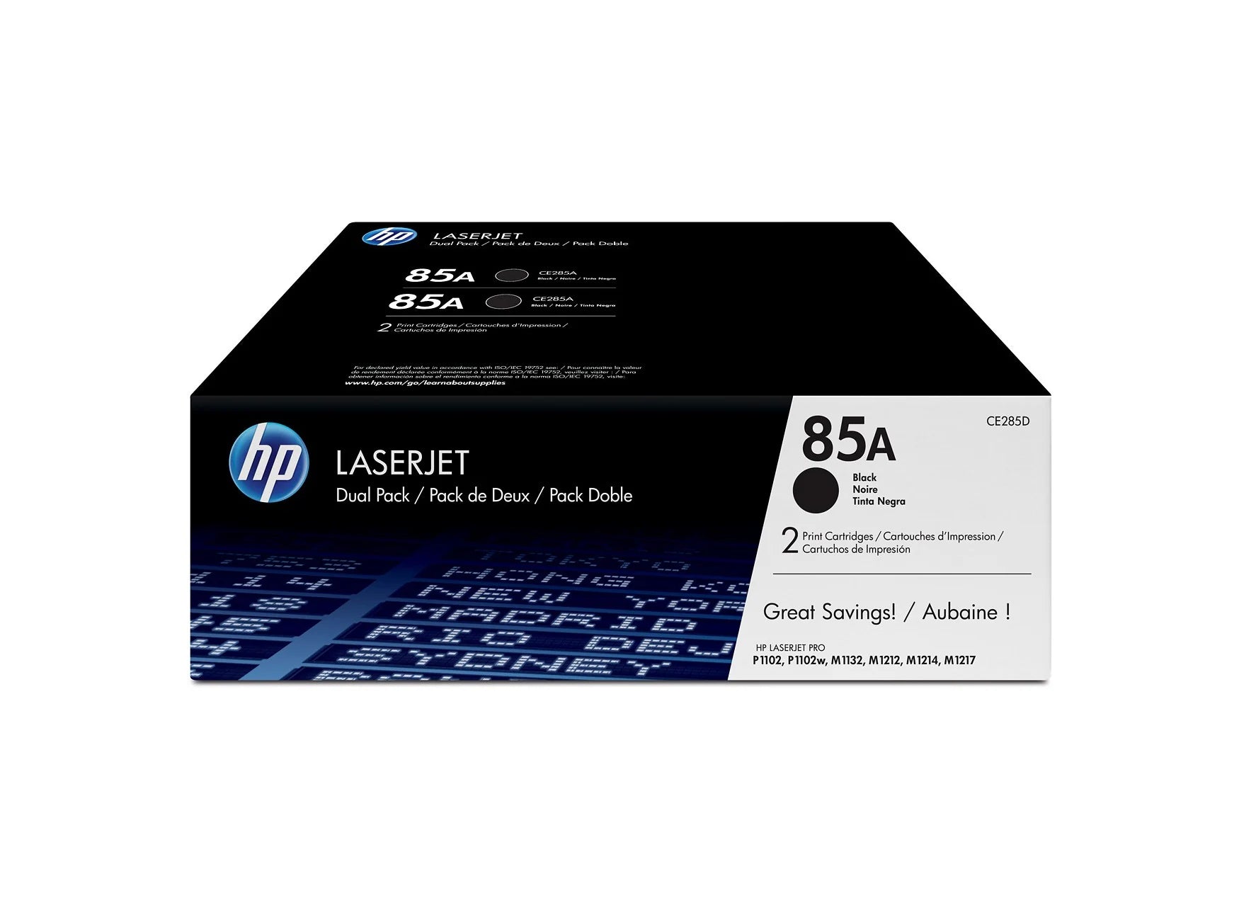 HP 85A 2-pack (CE285AD) Black Original LaserJet Toner Cartridges