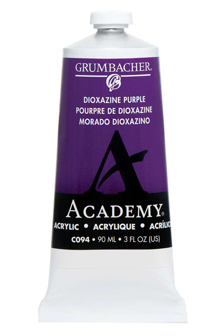 Grumbacher Academy Acrylic paint, Dioxazine Purple, 90 ml tube