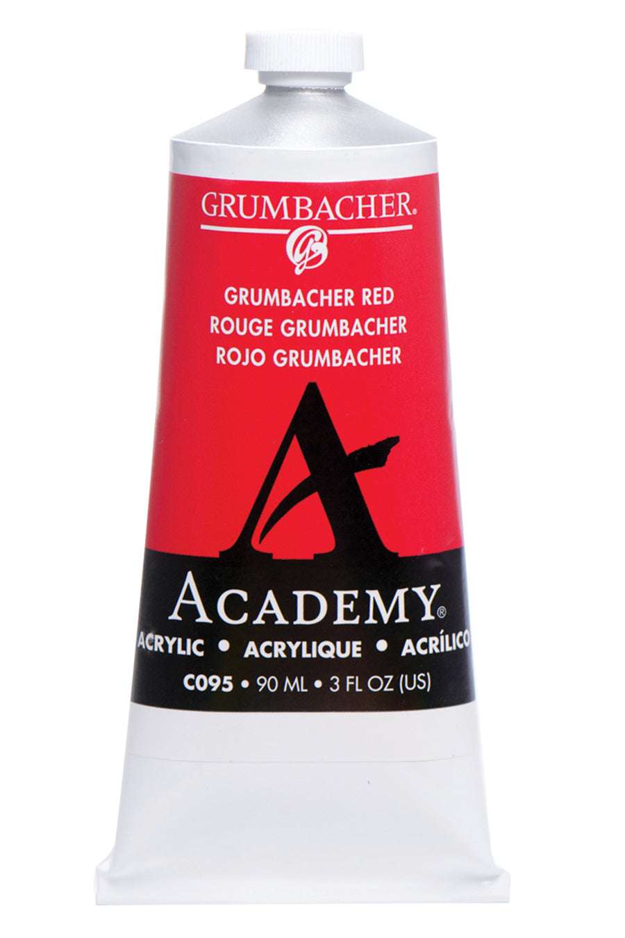 Grumbacher Academy Acrylic paint, Grumbacher Red, 90 ml tube