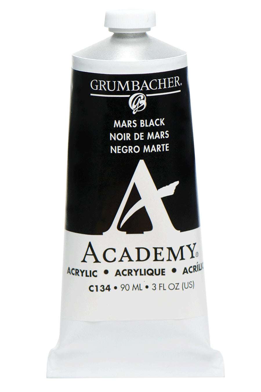 Grumbacher Academy Acrylic paint, Mars Black, 90 ml tube