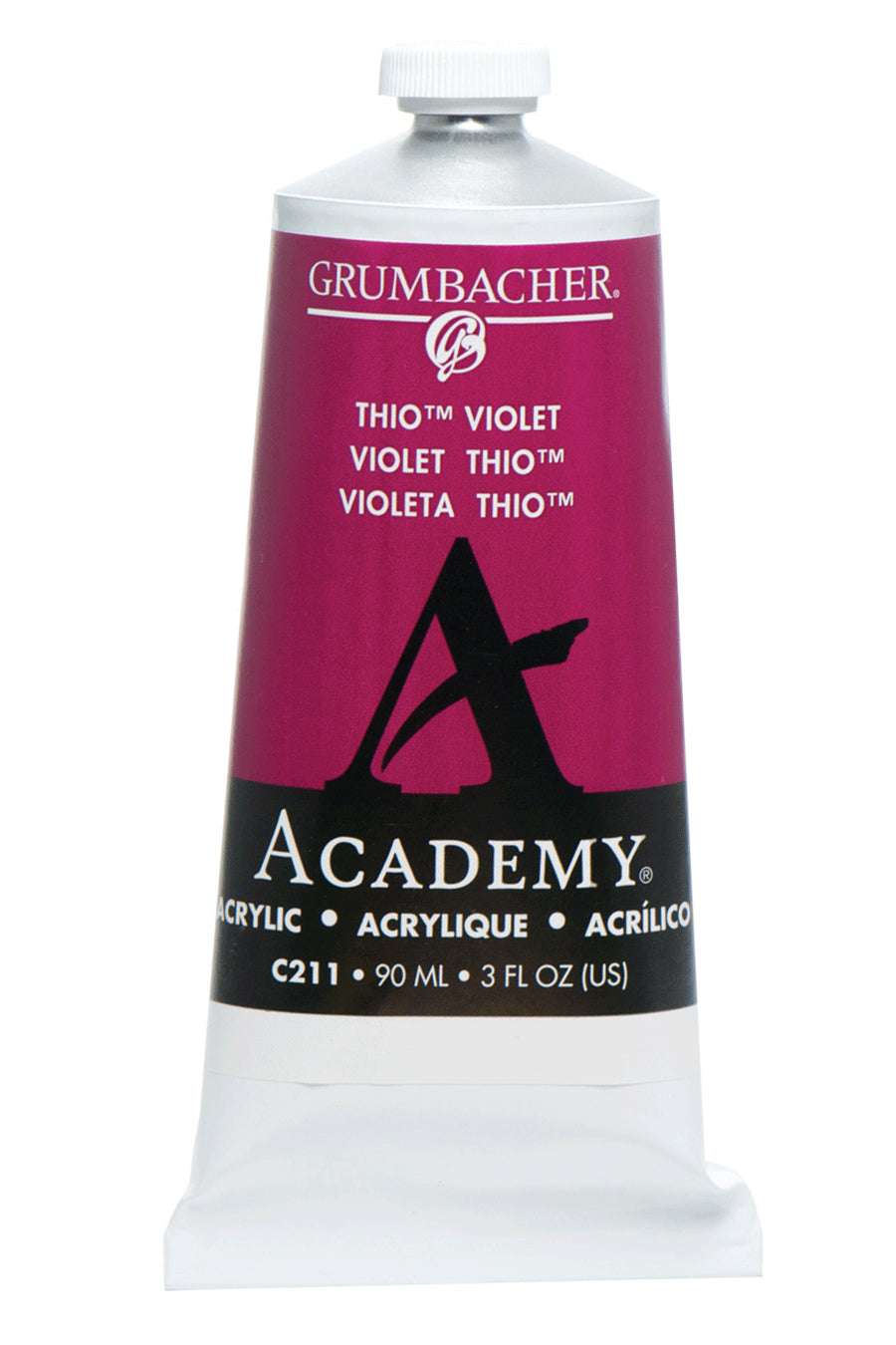 Grumbacher Academy Acrylic paint, Thio Violet, 90 ml tube