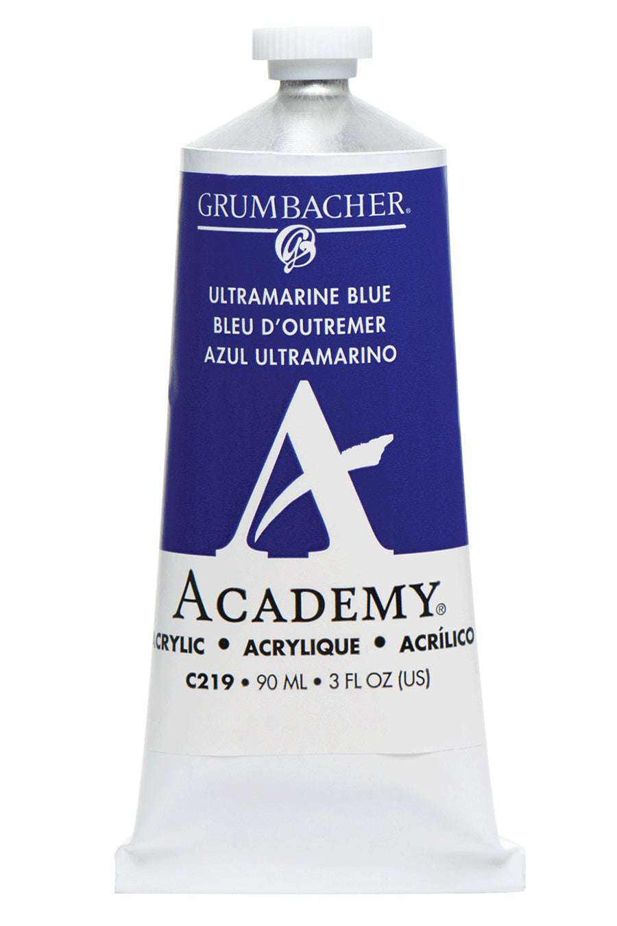 Grumbacher Academy Acrylic paint, Ultramarine Blue, 90 ml tube