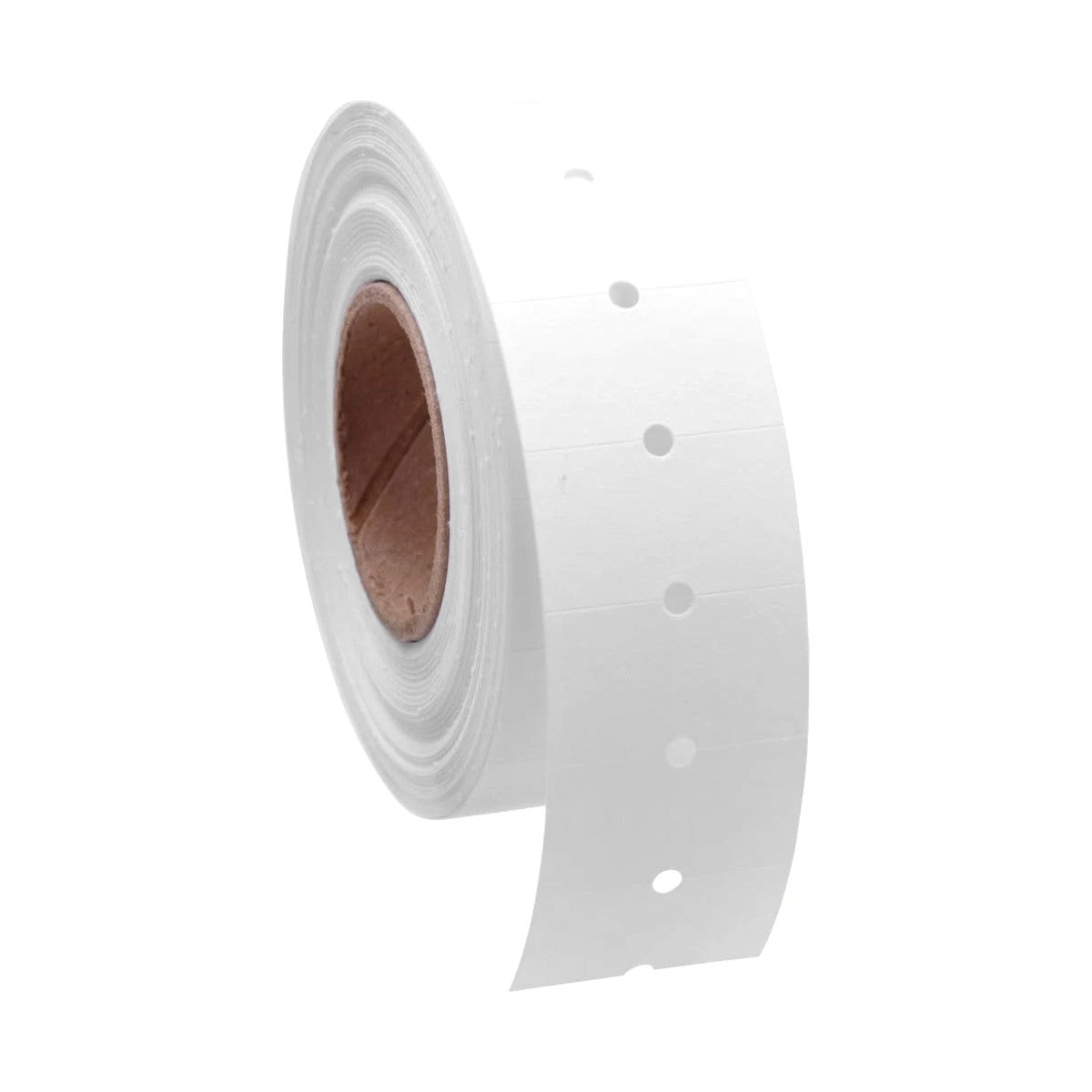 Pricing gun label roll partly unwound