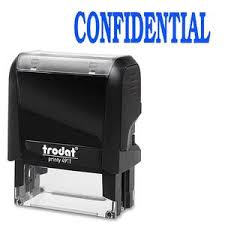 Trodat Blue Confidential Self Inking Stamp - TRO11327