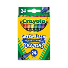 Washable Crayons - 24 Pack, Regular Size