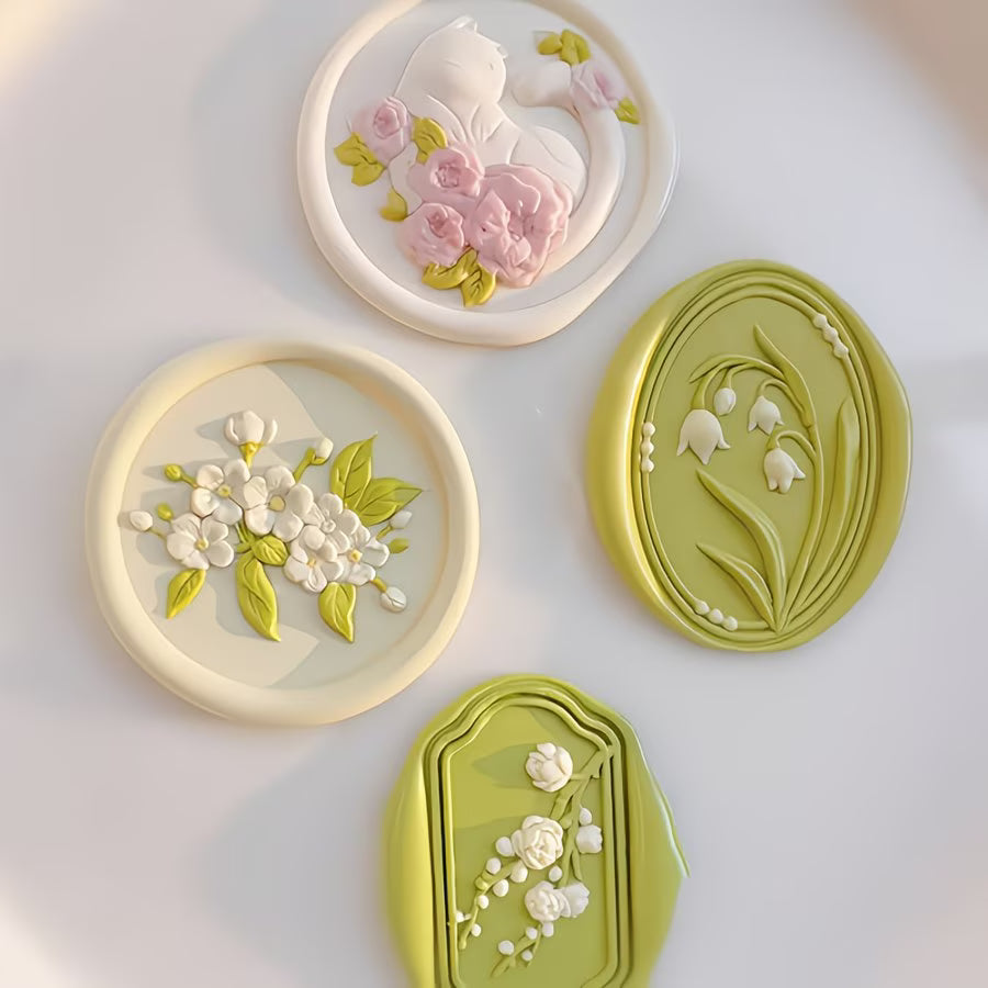 Brass Seal 7pc Set - Floral