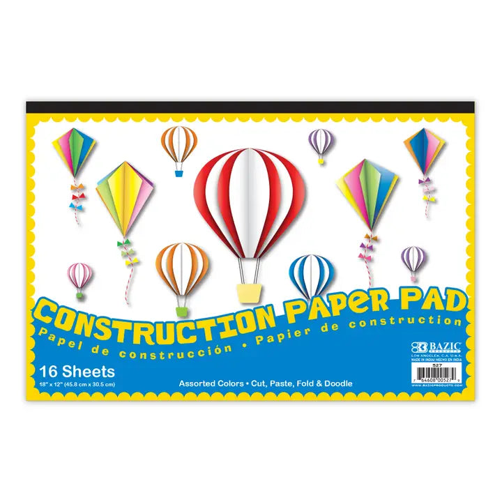 Construction Paper Pad 12 x 18