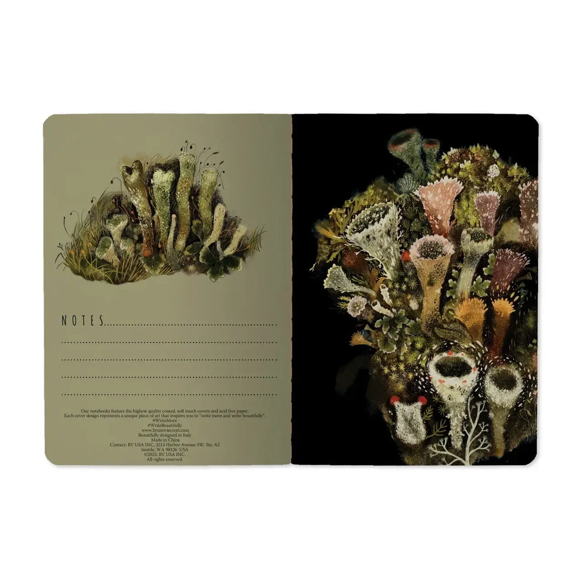 Bruno Visconti Forest Floor lined notebook, view 2