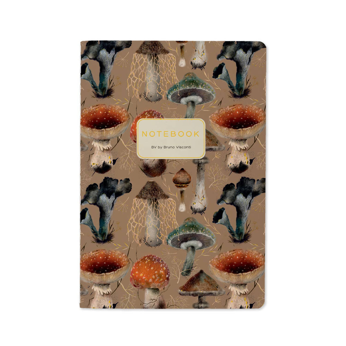 Bruno Visconti Gourmet Mushrooms lined notebook, cover