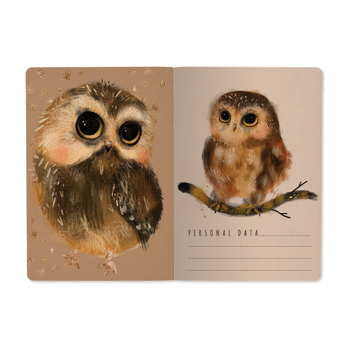 Bruno Visconti Owlets lined notebook, view 2