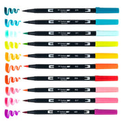 Tombow Dual Brush Pens - Tropical Colors, 10/Pack