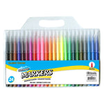 Bazic Washable Fine-Point Markers — 24 Colours
