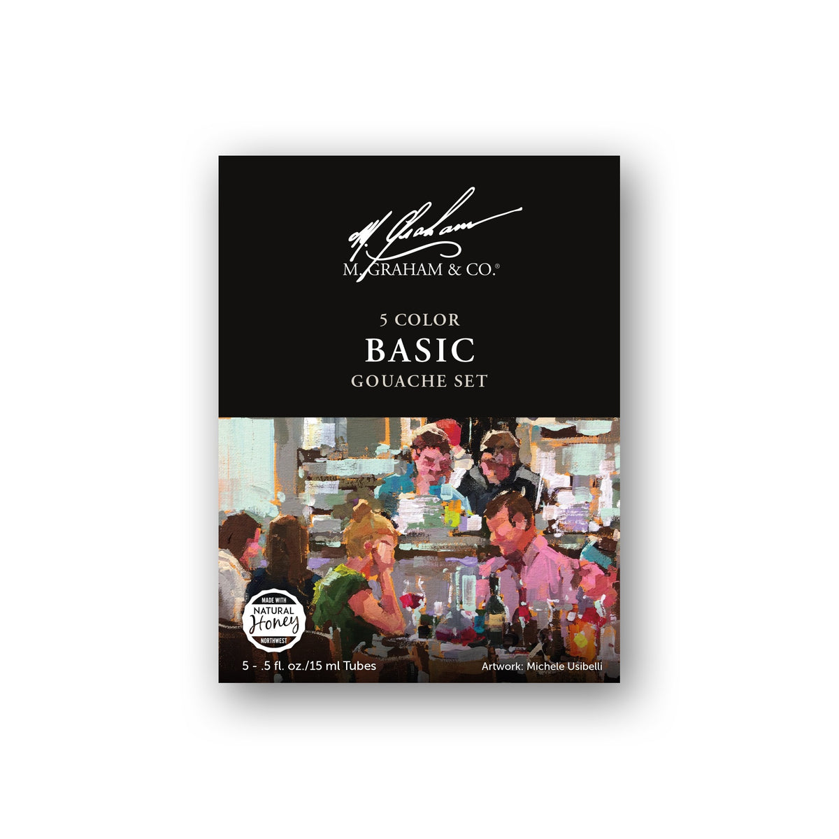 M. Graham 5 Colour Basic Gouache Set box