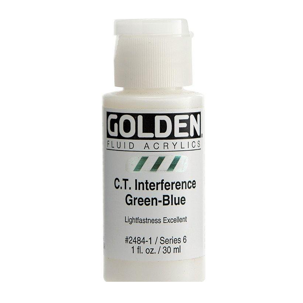 Golden Fluid Acrylic Interference Green, Blue/1 oz (30 ml) bottle