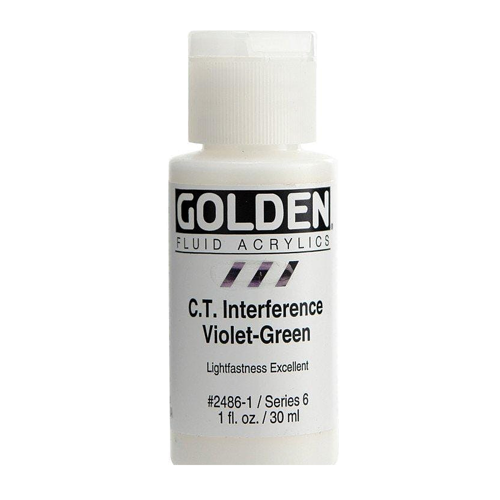 Golden Fluid Acrylic Interference Violet, Green/1 oz (30 ml) bottle