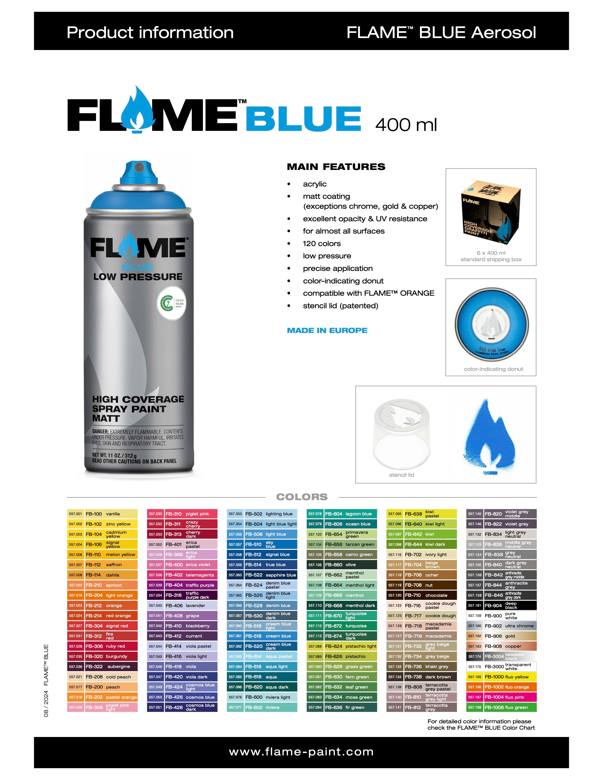 Molotow Flame Blue Spray Paint