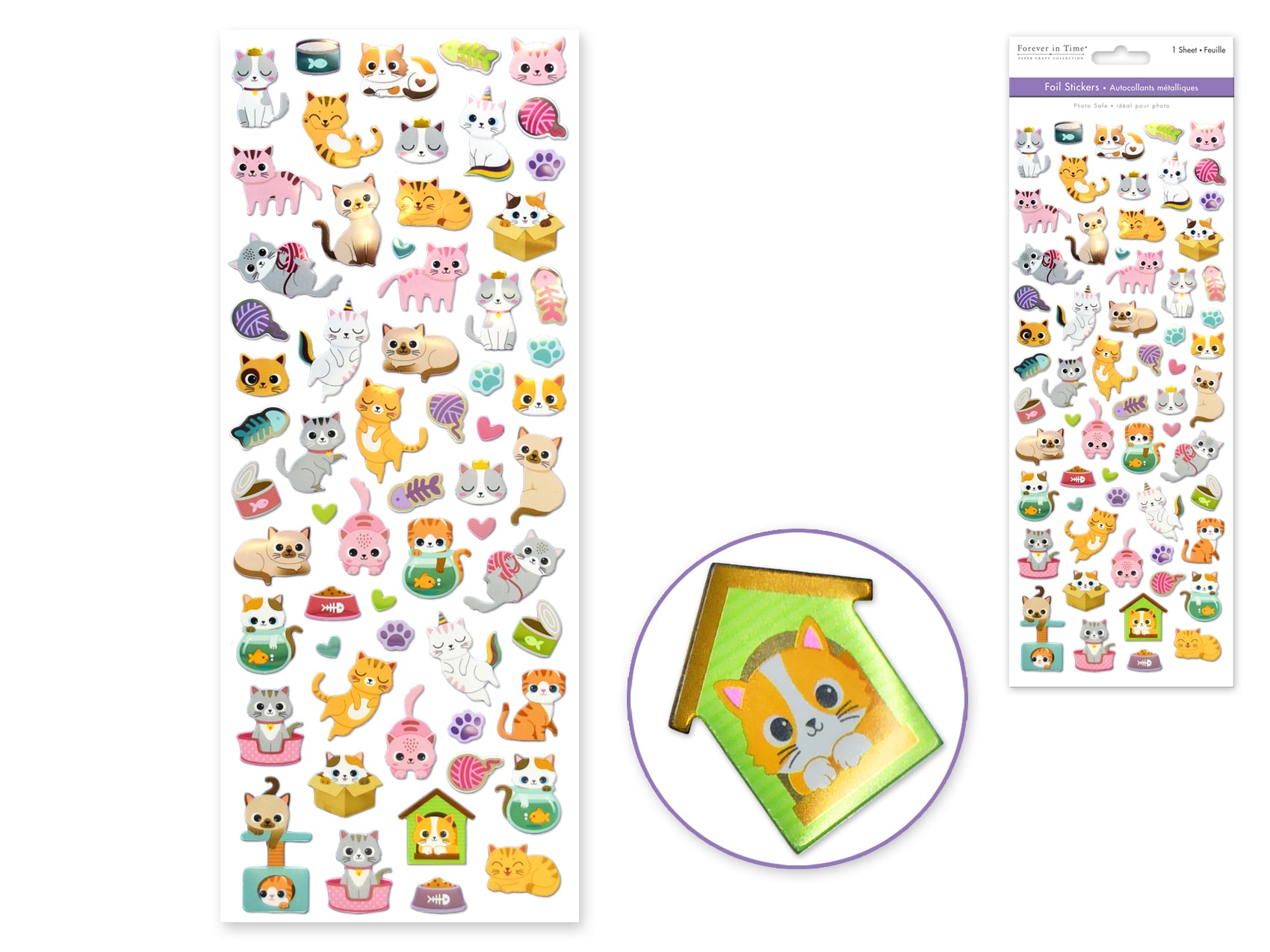 Stickers Foil Kitty