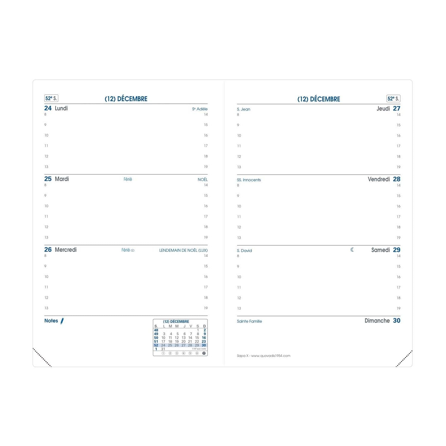 Planner Refill Academic 3 1/2 X 5 1/2 Sapa X Weekly 2025/26