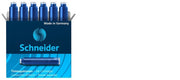 Schneider Universal Fountain Pen Ink Cartridges Blue Erasable - 6 Pack