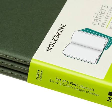 Cahier XL Notebooks — Plain, Green, 3-Pack