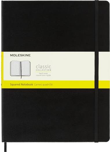 Hardcover Large Notebook — Squared, Black