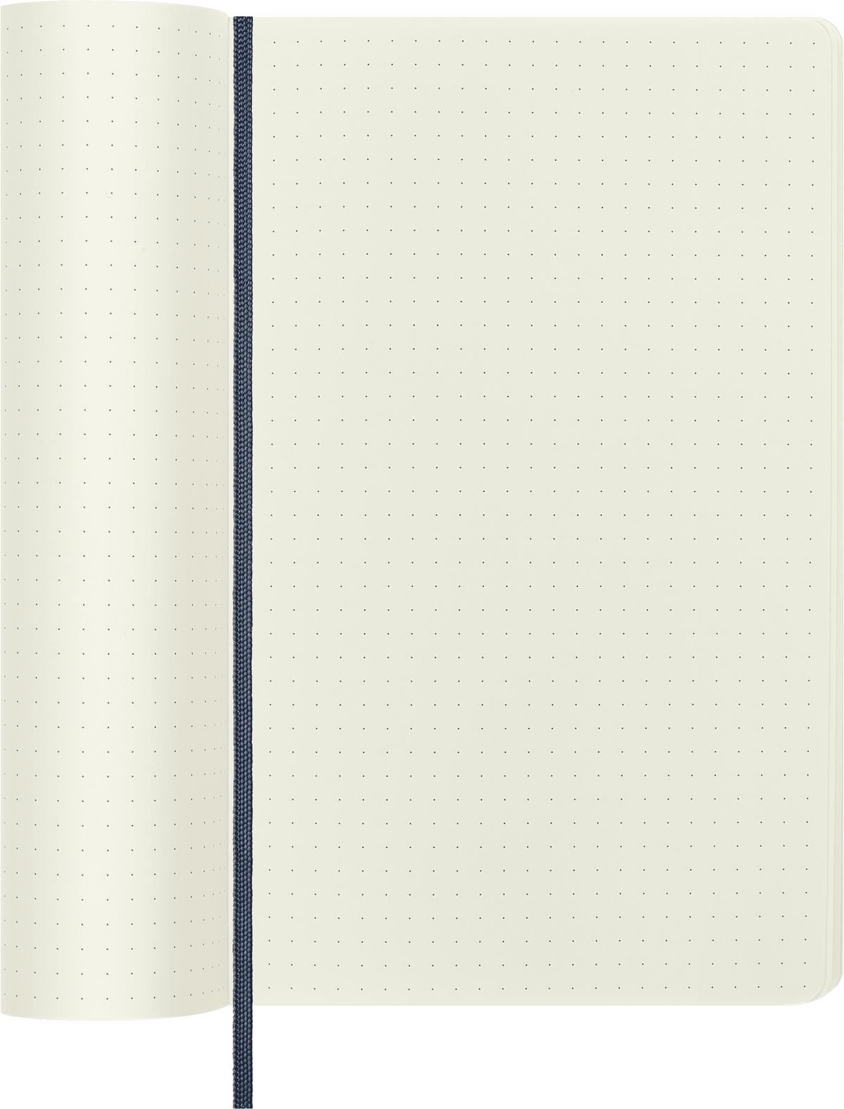 Moleskine Classic Notebook, Soft Cover, Large, Dotted — Sapphire Blue, detail view 1