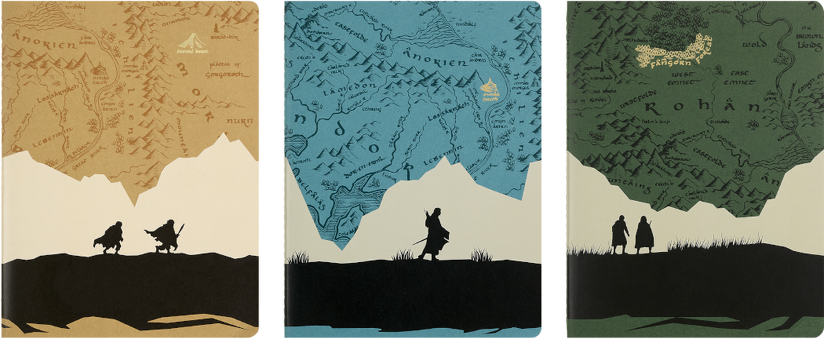 Moleskine The Lord of the Rings Cahier Journal 3-Pack, XL, Ruled — Set of 3, interior view